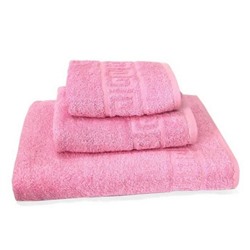 Махровое полотенце "Греческий бордюр"-розовый 50*90 см. хлопок 100%