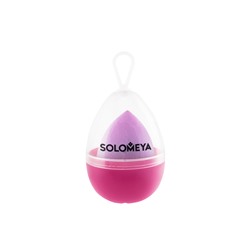 [SOLOMEYA] Спонж для макияжа ДВУСТОРОННИЙ XL косметический КАПЛЯ фиолетовый градиент Large Drop Double-ended Blending Sponge Purple Gradient, 1 шт