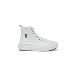 U.S. Polo Assn. U.s. Polo Assn. Clementine Tex 3Fx Kadın Beyaz High Sneaker Ayakkabı AY1569