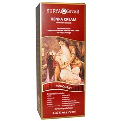Surya Henna, Крем с хной, Окрашивание & кондиционирование волос, Красное дерево, 2.37унций (70 мл)