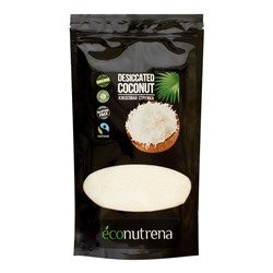 ECONUTRENA Organiс low fat Coconut flakes Кокосовая стружка жирность 45% дой-пак 150г