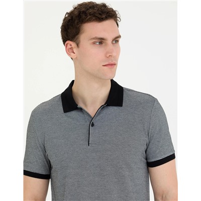 Siyah Slim Fit Polo Yaka Tişört