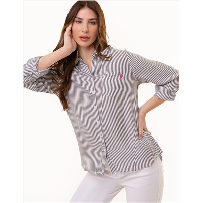 LONG SLEEVE PRINTED WOVEN SHIRT