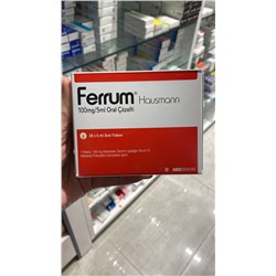 Ferrum hausmann 100mg/5ml Oral Cozelti 20 x 5 ml Oral Flakon 1 Flakon: 100 mg Elementer Demirel eşdeğer Demir III Hidraksit Polimattoz Kompleksi igerir. ABDIIBRAHIM