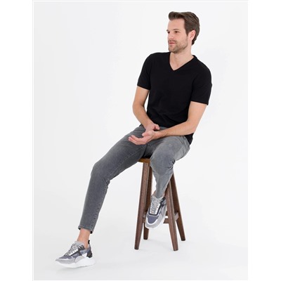 Siyah Slim Fit Basic Tişört