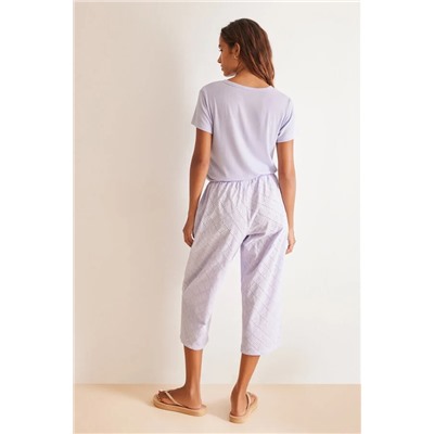 Pijama bordado suizo Capri lila