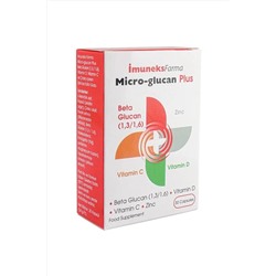 Imuneks Micro-glucan Plus Beta Glukan Çinko D Vitamini C Vitamini 30 Kapsül IMNKSMGRPLS