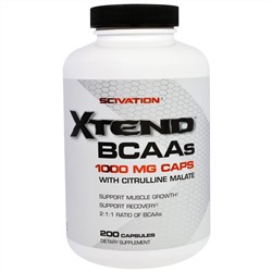 Scivation, Xtend BCAAs, 1000 мг, 200 Капсул