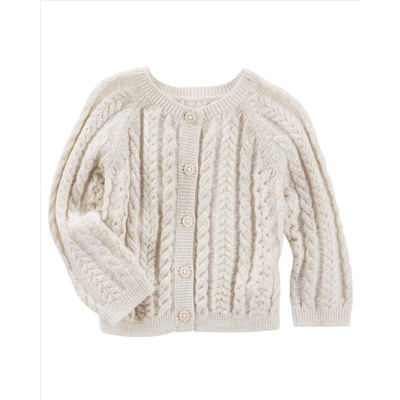 Sparkle Cable-Knit Cardi