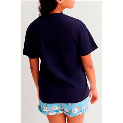 Camiseta Marie Los Aristogatos Ohmariz - Azul marino