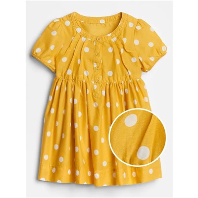 Baby Dot Puff-Sleeve Dress