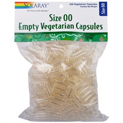 Solaray, Пустые растительные капсулы, размер 00, 500 вегетарианских капсул