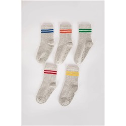 Defacto Erkek Bebek 5'li Pamuklu Uzun Çorap B1432A5NS