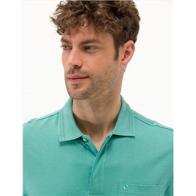Yeşil Regular Fit Polo Yaka Merserize Tişört