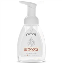 Puracy, Натуральное пенящееся мыло для рук, лаванда и ваниль, 8,5 жидких унций (251 мл)