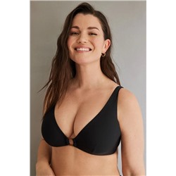 Top bikini halter arandela negro