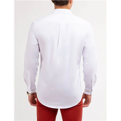 SOLID STRETCH POPLIN LONG SLEEVE SHIRT