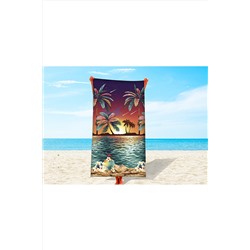 Полотенце вафельное Гавайи 80х150 см пляжное банное НАТАЛИ #890722
