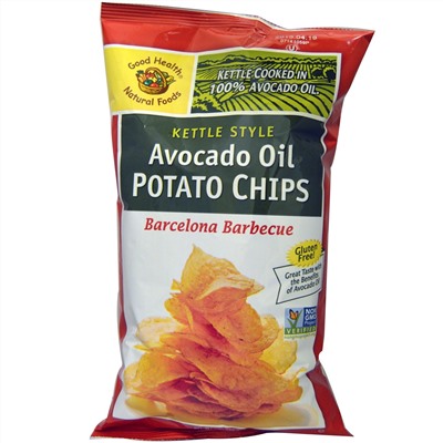 Good Health Natural Foods, Kettle Style Avocado Oil Potato Chips, Barbecue Flavored, 5 oz (141.7 g)
