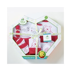 Подарочный набор одежды для детей 0-6 месяцев от Disney (10 предметов, белый с красным) / Disney Baby gift set red-white 10 pcs