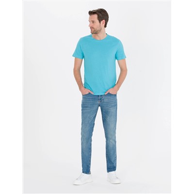 Mavi Slim Fit Basic Tişört