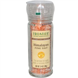 Frontier Natural Products, Гималайская розовая соль, Изысканная соль в мельнице, 3,4 унции (96 г)