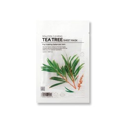 TENZERO SOLUTION CLEARING TEA TREE SHEET MASK Очищающая тканевая маска для лица с экстрактом чайного дерева 25мл