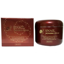 Jigott  Восстанавливающий крем для лица с муцином улитки / Snail Reparing Cream, 100 мл