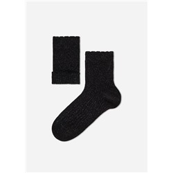 Kurze Socken mit Glitzer für Mädchen