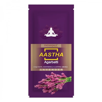 PATANJALI Aastha Agarbatti Lavender  Благовоние Лаванда 150г