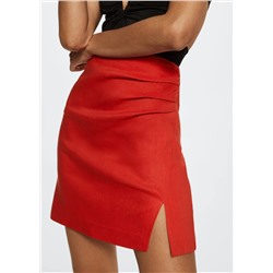 Minifalda lino -  Mujer | MANGO OUTLET Melilla