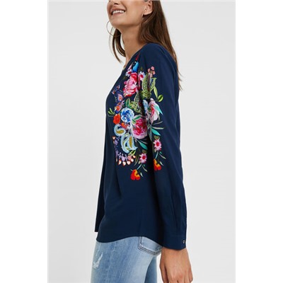 Blusa cremallera floral