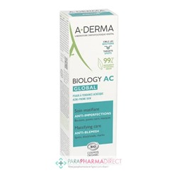 A-Derma Biology AC Global Soin Matifiant Anti-Imperfections BIO 40ml