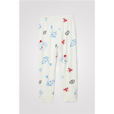 Pantalón pijama corazones