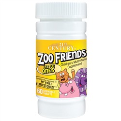 21st Century, Zoo Friends, маленькие, мультивитаминная добавка для детей, 60 жевательных таблеток