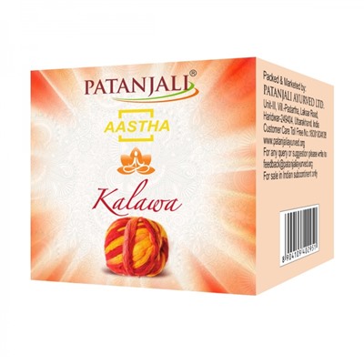 PATANJALI Aastha Kalawa Красная нить Калава Маули 1шт