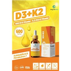 SAYTEKMED D3+k2 / Kolekalsiferol Ve Menakuinon 7 Içeren Takviye Gıda TEG-D3K2