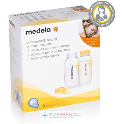 Medela Biberons pour Lait Maternel - Lot de 2x250 ml