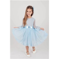 AHENGİM Kız Çocuk Elbise Kız Çocuk Tokalı Elbise Kız Elbise Tül Dantel Elbise Ak2209 1-2-10000804