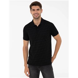 Siyah Slim Fit Polo Yaka Tişört