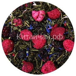 Чай зеленый - Ежевика с малиной Премиум (зеленый) - 100 гр