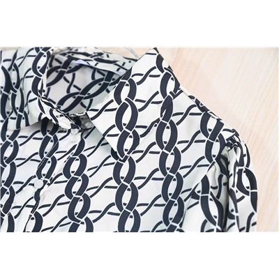 Повседневная рубашка Mang*o свободного кроя с длинными рукавами в ретро-стиле  Материал: полиэстер