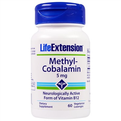 Life Extension, Метил-кобаламин, 5 мг, 60 растительных леденцов