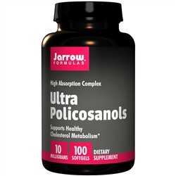 Jarrow Formulas, Ультра полисоканолы, быстроусвояемый комплекс, 10 мг, 100 капсул