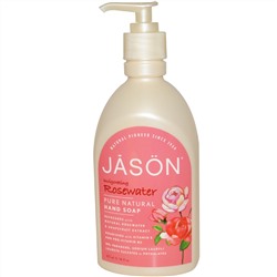 Jason Natural, Мыло для рук, Тонизирующая розовая вода, 16 жидких унций (473 мл)