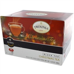 Twinings, Рождественский чай, черный чай, 12 чашек, 3,2 г (0,11 унции) каждая