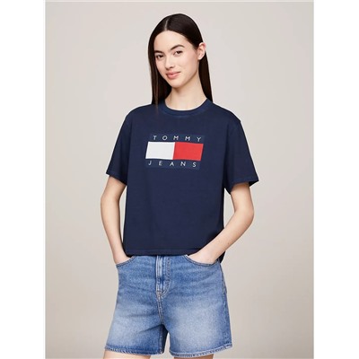 Tommy Jeans Boxy Fit Flag Badge T-Shirt