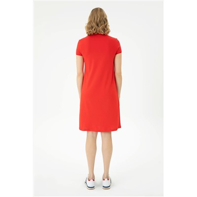 Kadın Kırmızı Örme Elbise