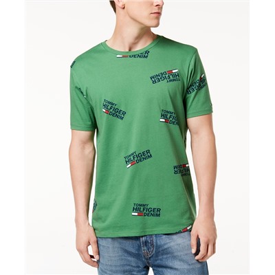 Tommy Hilfiger Denim Men's Handwritten Scattered Logo T-Shirt