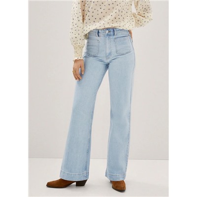 Jeans wideleg bolsillos -  Mujer | MANGO OUTLET España